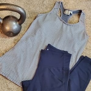 Athleta workout tank and tights outfit